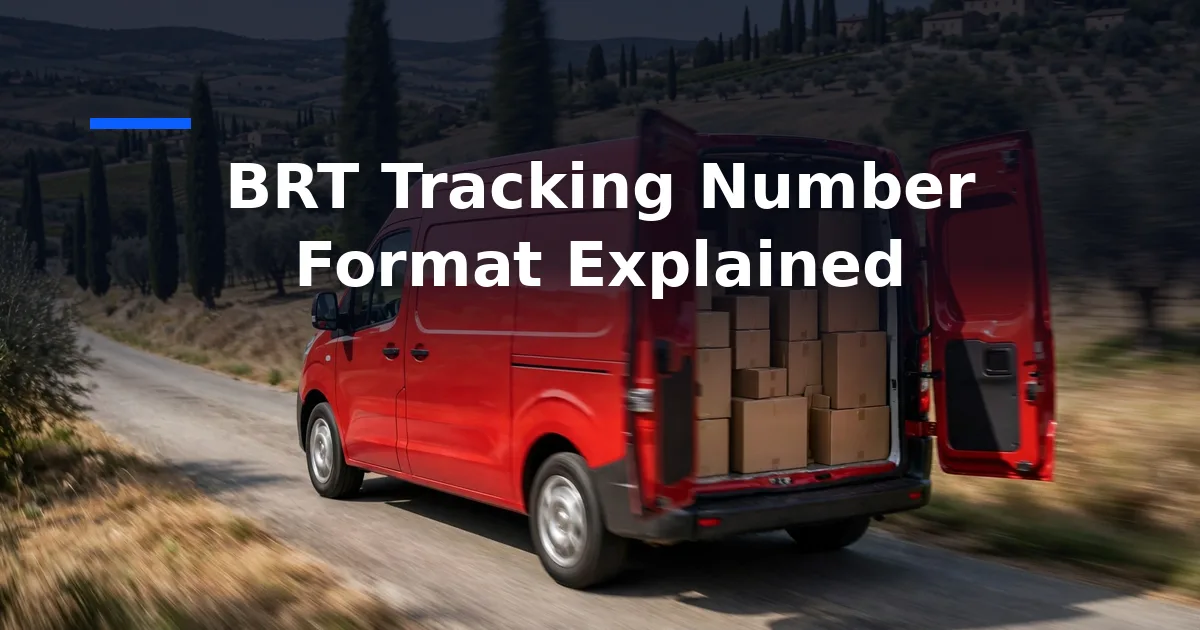 BRT Tracking Number Format Explained — red express delivery van on Italian road.