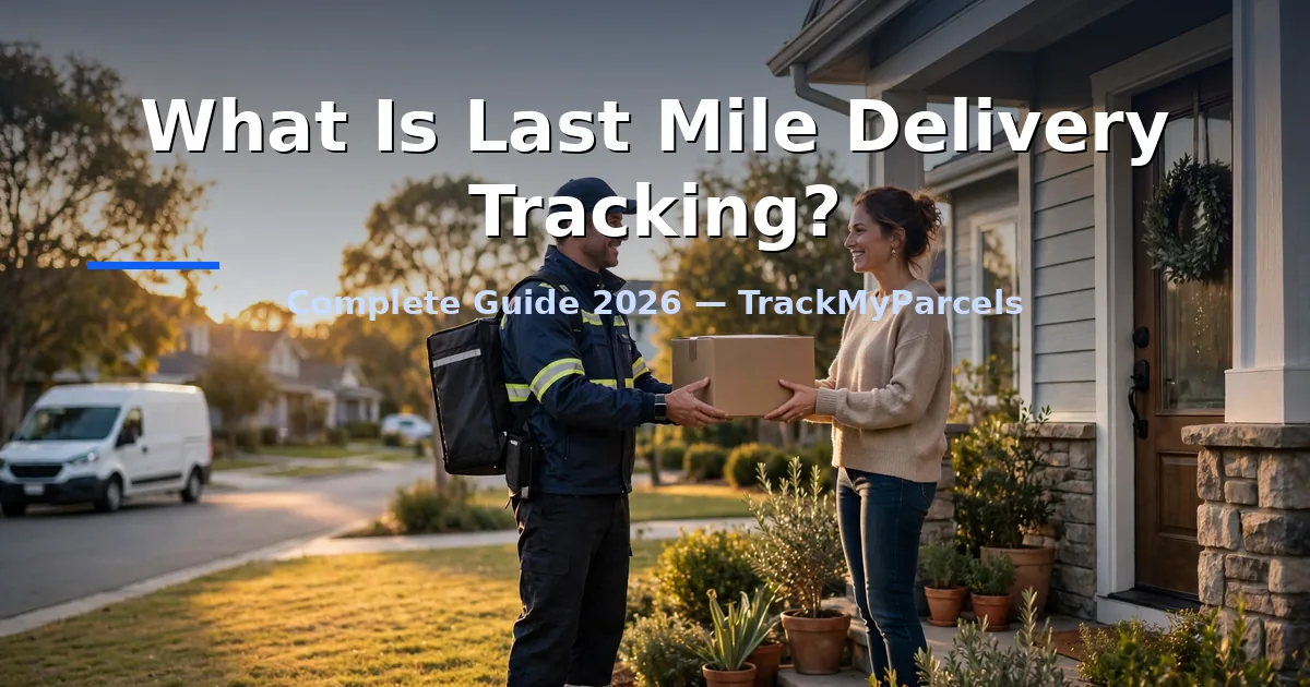 What Is Last Mile Delivery Tracking? Complete Guide 2026 — courier handing parcel to customer at doorstep