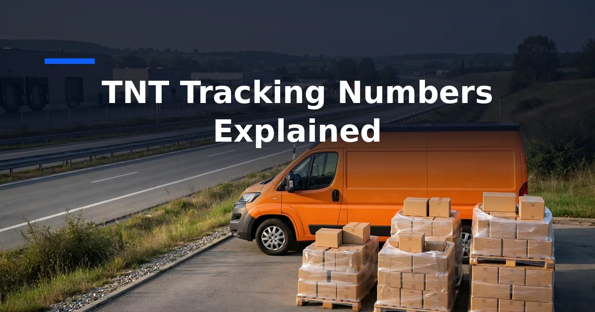 TNT Tracking Numbers: Transport vs Parcel Explained — orange delivery van at logistics hub.